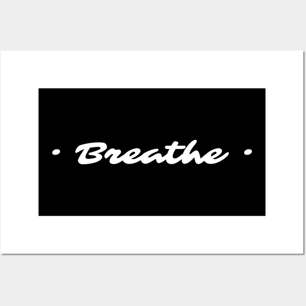Breathe yoga design Wall Art by FOGSJ
